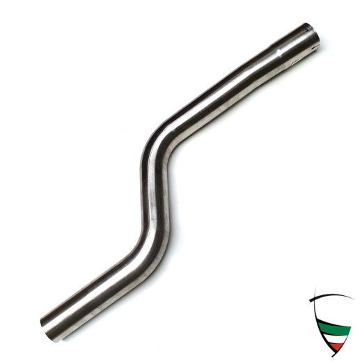 vorderes Rohr Edelstahl Sport, ersetzt den vorderen Schalldämpfer. Passend für alle 105/115 Modelle ohne Kat. Bei Bedarf bitte kürzen!