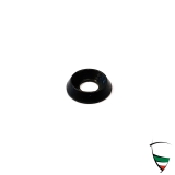 Rosette für Türverkleidung Vollmetall Edelstahl schwarz 5,0x12,0mm
