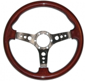 WOODEN STEERING WHEEL - 360 mm mahogany reddish ITHOUT MOT