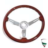 Wood steering wheel ORIGINAL ALFA ROMEO Spider, GT, Giulia 72-85 deep dish W/O HORN BUTTONS
