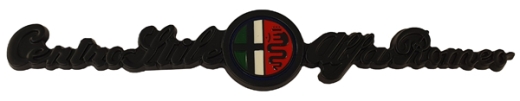 Scritta CentroStile-AlfaRomeo nero laterale 140x23mm coppia 2 pezzi
