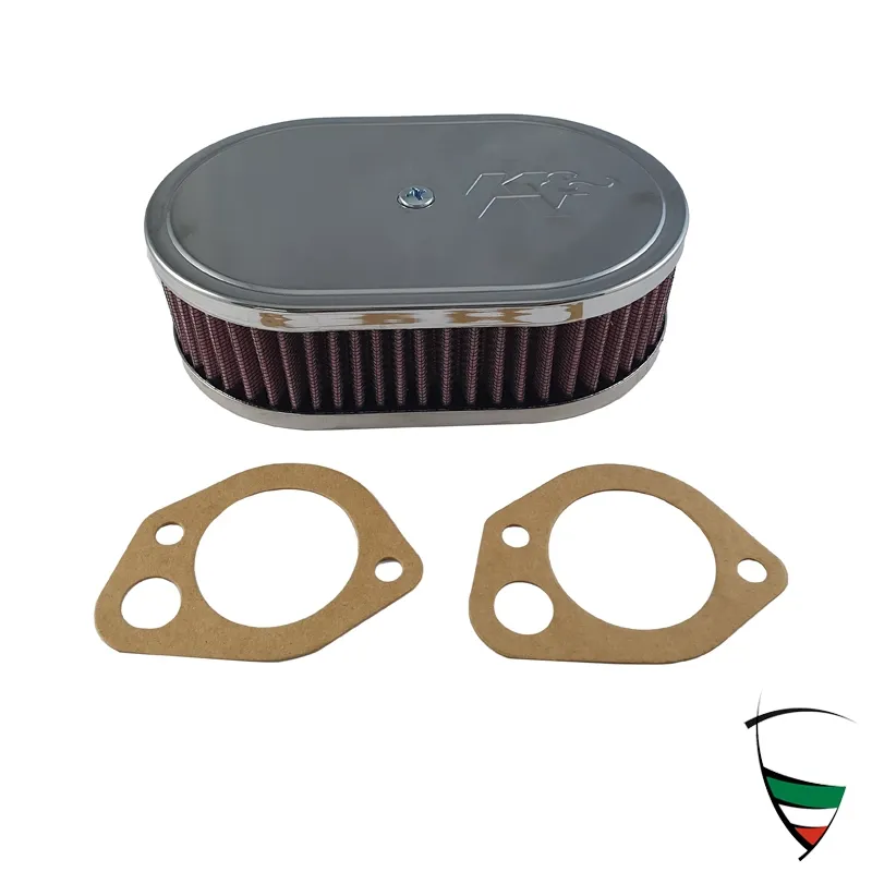 filtro aria cromato K&N, altezza 45mm