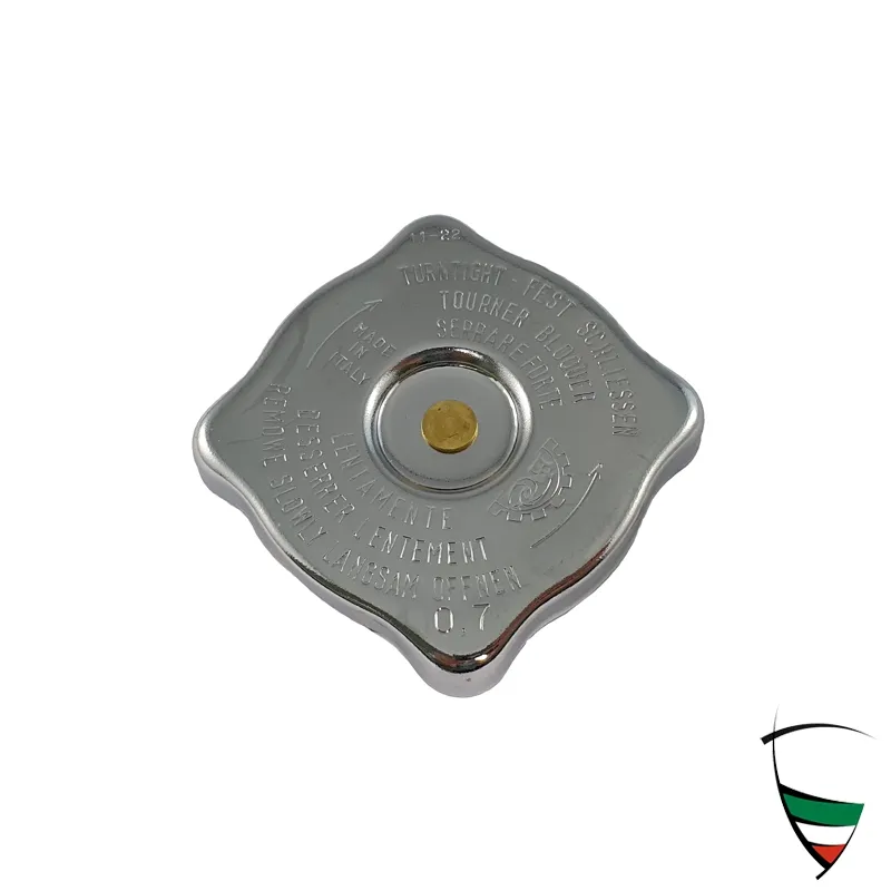 RADIATOR CAP SQUARE CHROMED MODELS WITH OVERFLOW CONTAINER