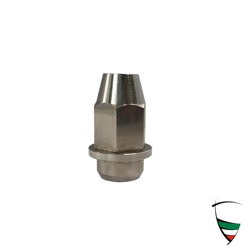 bullone ruota V2A lisciato, filettatura destra inox per ruote normali