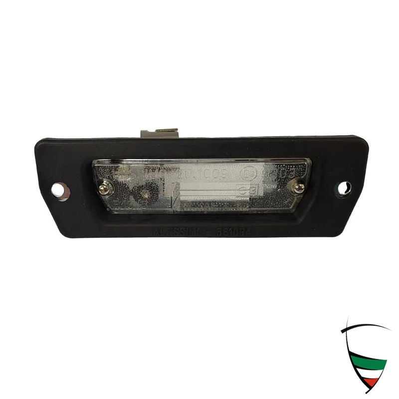 luce targa Spider 83-89 GTV 116 alloggiamento in metallo disegno Altissimo
