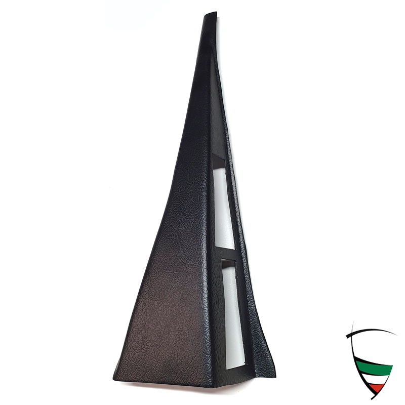 B-PILLAR COVER LEFT - SPIDER 83-93 two holes, black, in plastic with Skay structure with scay