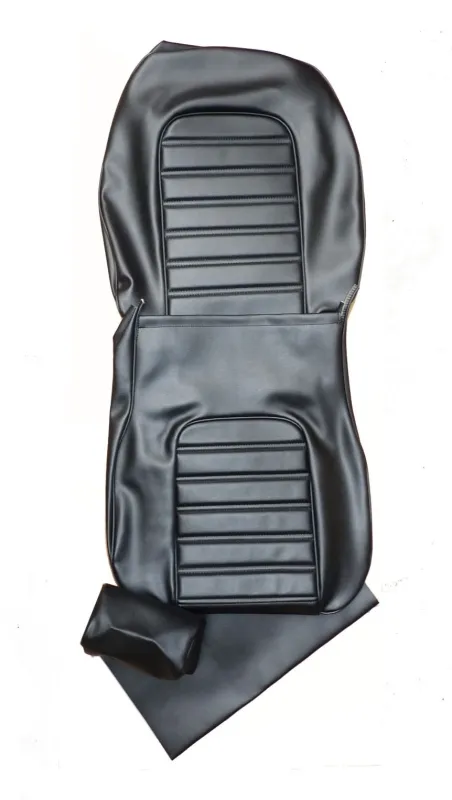 Sitzbezug Skay schwarz, Quernähte, Kopfstütze 19 cm Spider 1300/1750-2000 1978-1985 Spider 1600 1978-1989