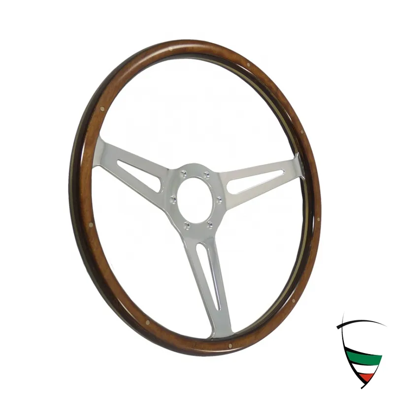 volante CLASSICO 380mm foro clacson 60mm, fori fissaggio 74mm senza omolog.