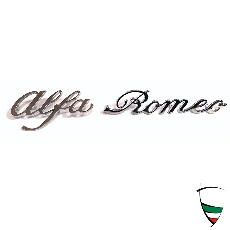 scritta "Alfa Romeo" in due pezzi Giulia Super fino al 72, Duetto 66-69