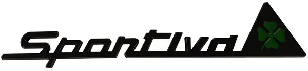 scritta sportiva con quadrifoglio laterale nero 148x28mm Giulietta del 2010
