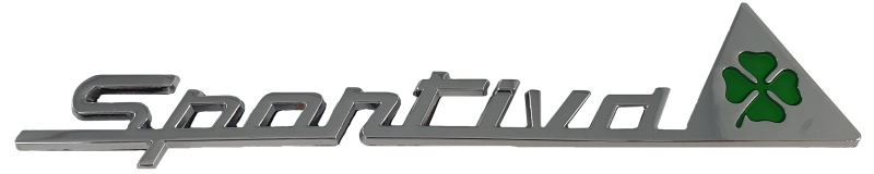 letra sportiva con trébol en el lado cromo 148x28mm Giulietta de 2010