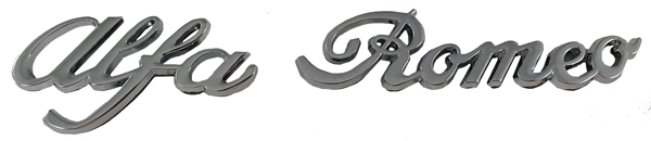 ALFA ROMEO SCRIPT 147x30mm CHROME SELF-ADHESIVE 147 156 159 166 GIULIETTA GIULIA MITO STELVIO