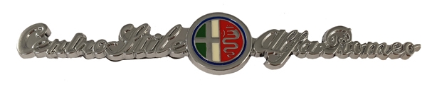 Letra CentroStile-AlfaRomeo plata lateral 140x23mm par 2 piezas