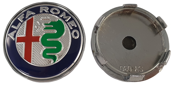 Emblema de llanta Alfa Romeo plata/color 60mm