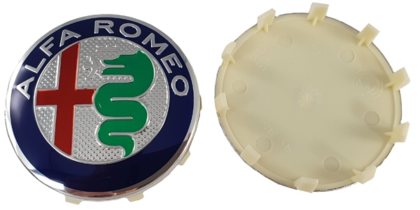 Emblema de llanta Alfa Romeo plata/color 60mm