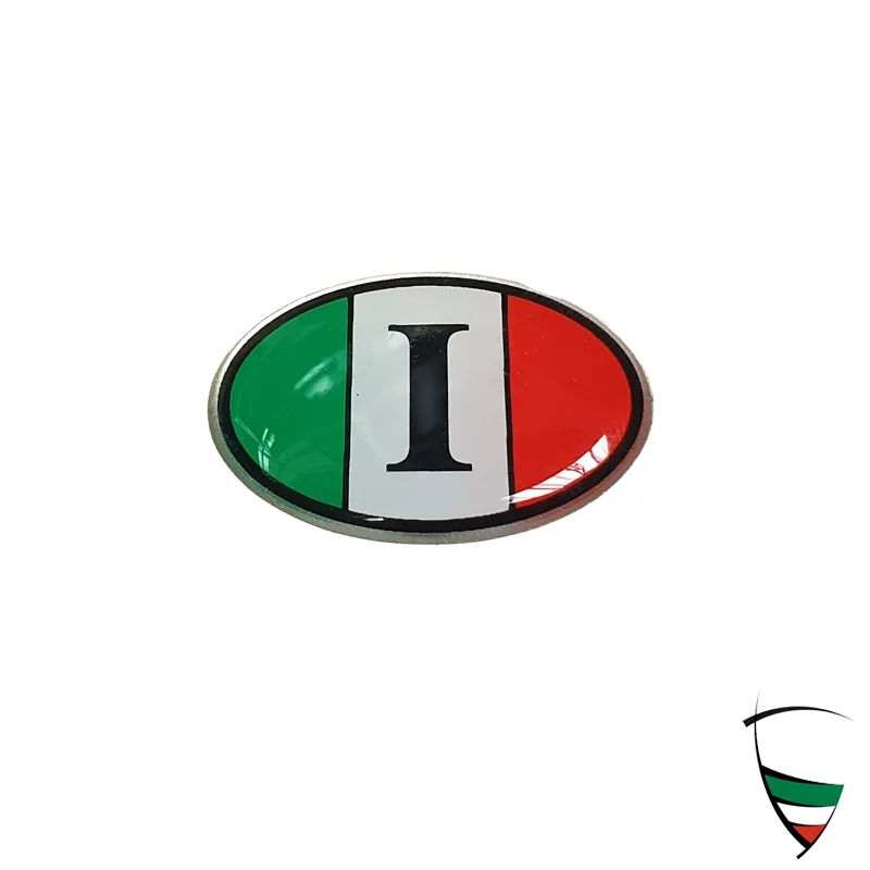 adesivo ovale bandiera italiana 36x25mm (2 pezzi)