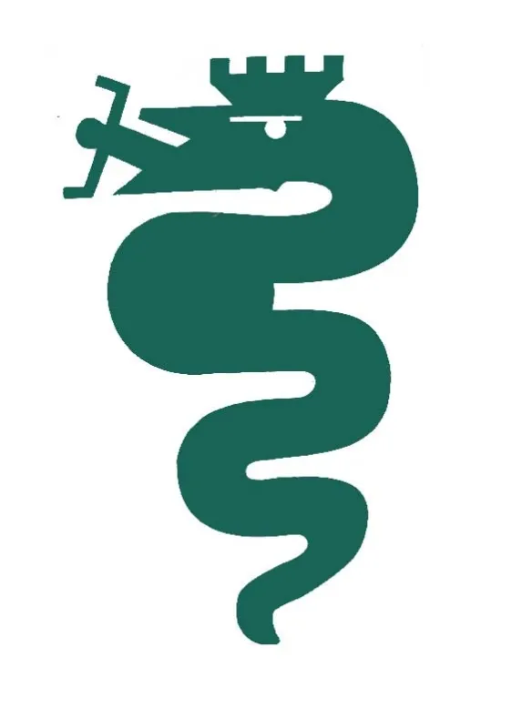 adesivo serpente verde 140mm
