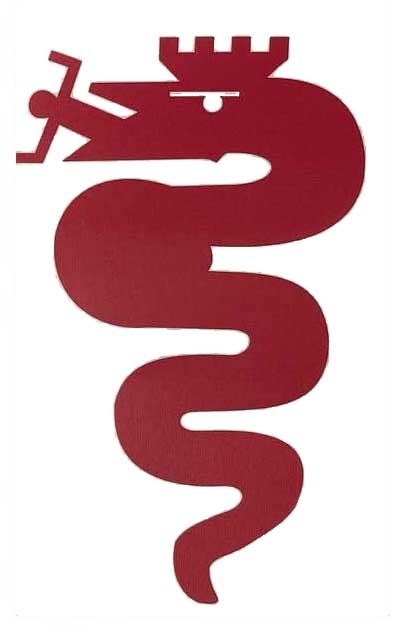 adesivo Alfa serpiente rojo