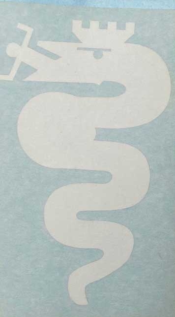 Aufkleber Alfa Schlange weiß