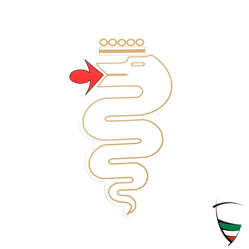 adesivo serpente bianco 85mm