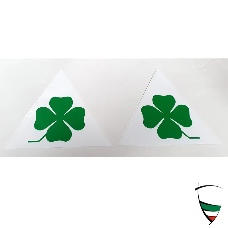 kit adesivi quadrifoglio destra + sin. 14x14x14cm (2 pezzi)