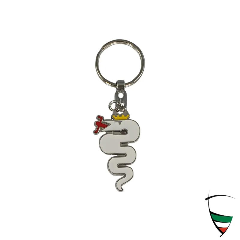 KEY RING "SNAKE" white