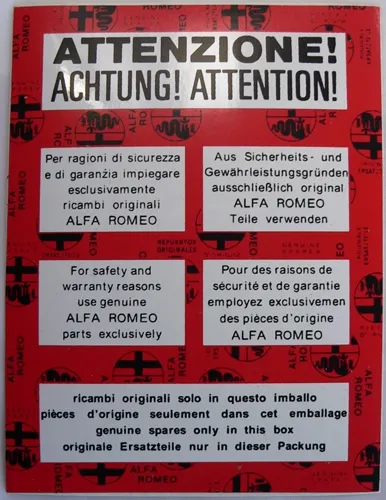 WARRANTY STICKER