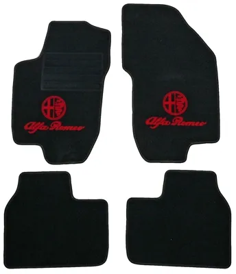 FLOR MATS 156 GTS BLACK/RED EMBLEM