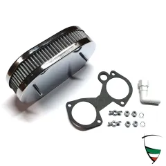 Filtre à air chrome pour Weber DCOE 45mm haut, 180x115mm