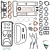 ENGINE GASKET SET 1600 WITHOUT HEAD GASKET AND OIL SEALS WITH REINZ VALVE COVER GASKET