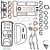 ENGINE GASKET SET 1750 WITHOUT HEAD GASKET AND OIL SEALS WITH REINZ VALVE COVER GASKET
