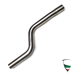 vorderes Rohr Edelstahl Sport, ersetzt den vorderen Schalldämpfer. Passend für alle 105/115 Modelle ohne Kat. Bei Bedarf bitte kürzen!