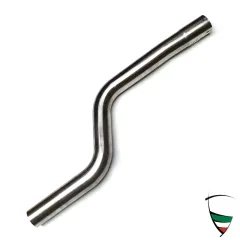 vorderes Rohr Edelstahl Sport, ersetzt den vorderen Schalldämpfer. Passend für alle 105/115 Modelle ohne Kat. Bei Bedarf bitte kürzen!