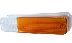vetro indicatore Giulia Nuova, Alfetta in arancio/bianco, disegno Carello