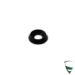 ROSETTE FOR DOOR PANEL FULL METAL STAINLESS STEEL BLACK 4.5x11MM