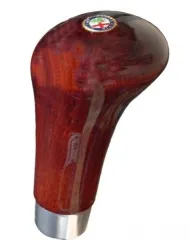 GEAR SHIFT KNOB MAHAGONI RED WITH ALFA ROMEO EMBLEM