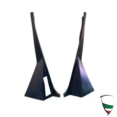Jeu de revetements montants centrales en alluminium Spider 70-83,peintes en noir, un trou