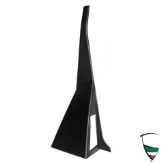 Habillage montant central, Gauche, plastique noir,70-83, avec couverture en Skay