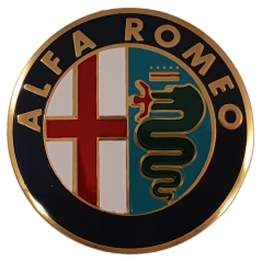 Alfa Romeo Emblem Metall selbstklebend für Lenkradnabe D40 mm farbig 147 156 159 GT Stelvio Giulia Giulietta Mito