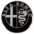 Emblema Alfa Romeo in metallo autoadesivo per mozzo volante D40 mm bianco/nero