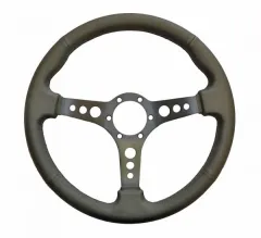Lenkrad 360 mm Glattleder Speiche schwarz, gelocht