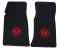 kit tappetini anteriori Spider 1970-86 neri con emblema rosso