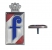 emblema laterale Pininfarina 2. serie, metallo