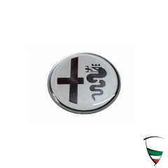 Alfa Romeo Emblem für Lenkrad Spider, Giulia, GT (Silber) 40mm