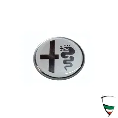 emblema Alfa Romeo per volante Spider, Giulia, GT (argento)