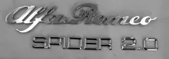 serie di scritte Spider 90-93, (3 pezzi) autoadesive