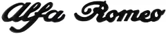 ALFA ROMEO SCRIPT 147x30mm BLACK SELF-ADHESIVE 147 156 159 166 GIULIETTA GIULIA MITO STELVIO