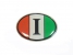 bandera italiana adesivo oval 36x25mm (lote de2)