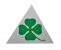 Aufkleber Kleeblatt gro, Dreieck wei, ca 14x14x14 cm