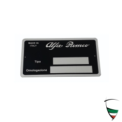 Typenschild blanco für Stirnwand Alu 45x85 mm selbstbeschriftung